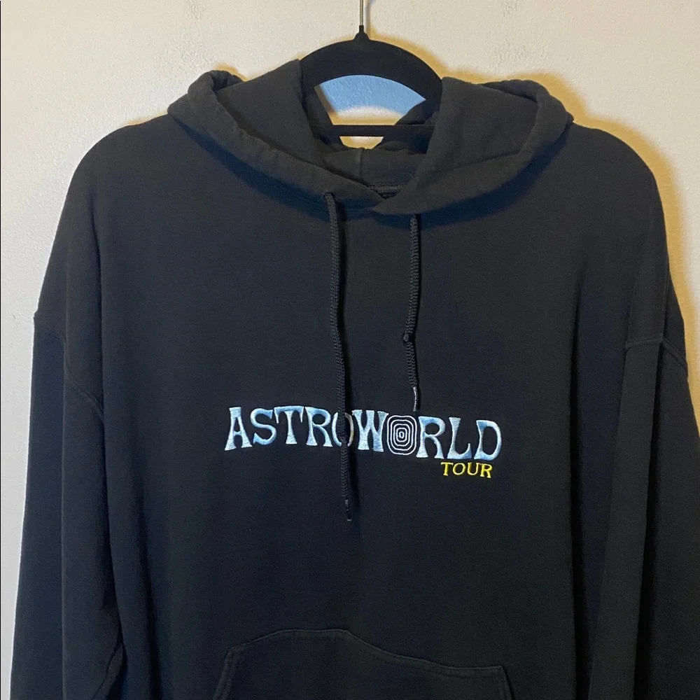 Travis Scott Astroworld Tour Wish You Were Here Hoodie Large Black Tour Dates - Picture 8 of 13